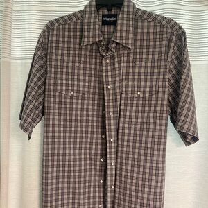 Wrangler Men's Pearl Snap Checkered Shirt